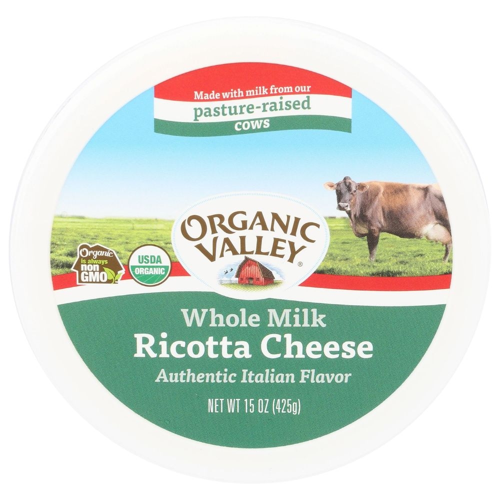 Organic Valley Organic Authentic Italian Ricotta Cheese, 15 Ounce -- 6 per case