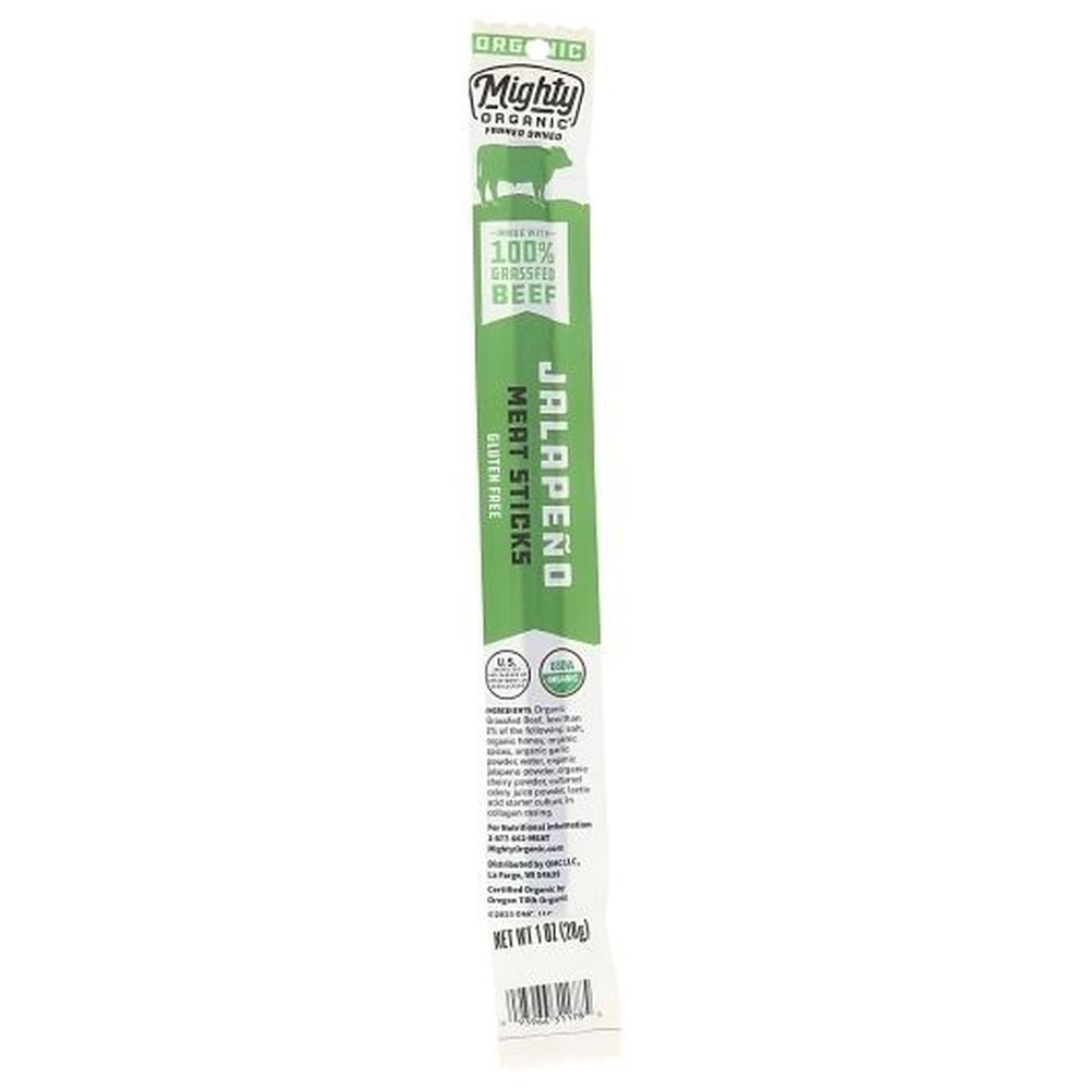 Organic Prairie 100 Percent Grass Fed Jalapeno Beef Meat Sticks, 1 Ounce -- 24 per case