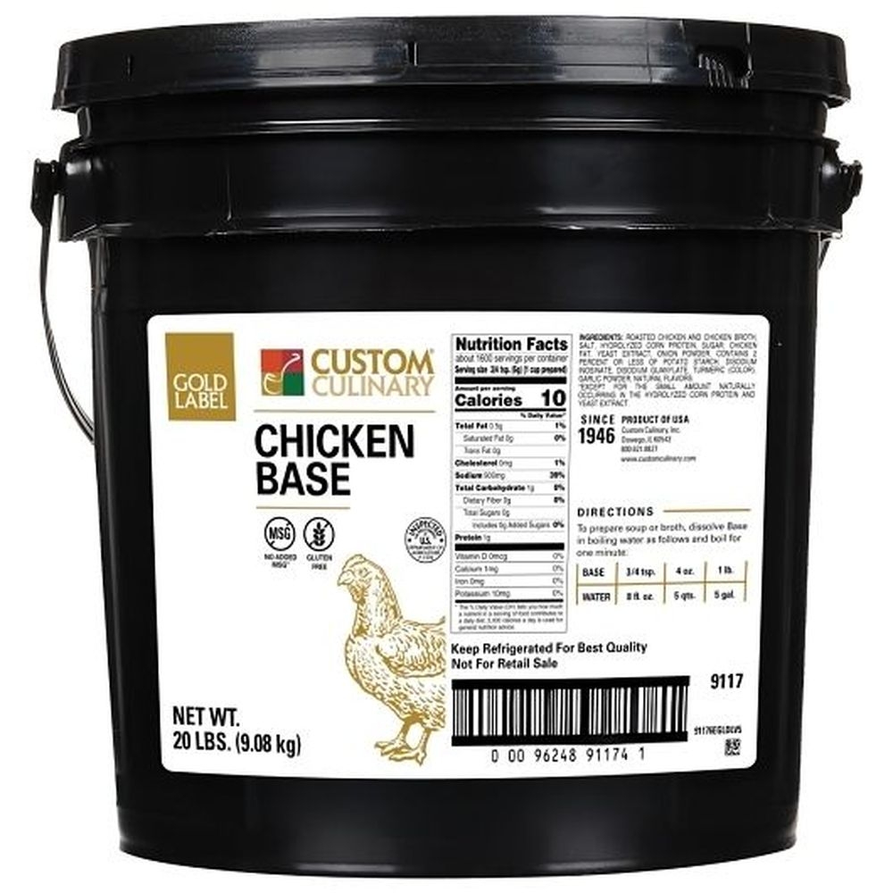 Gold Label Chicken Base Paste, 20 Pound