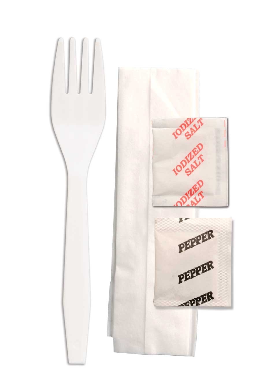 D and W Fine Pack Senate Fork Salt and Pepper Napkin Meal Kit -- 500 per case.