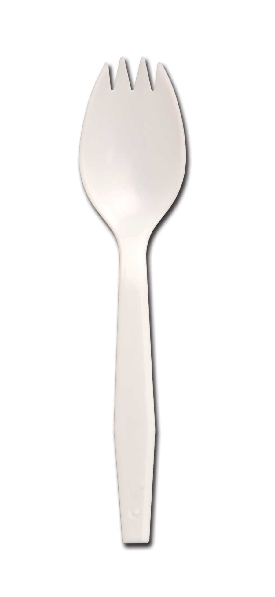 Senate White Medium Weight Polypropylene Spork -- 1000 per case.