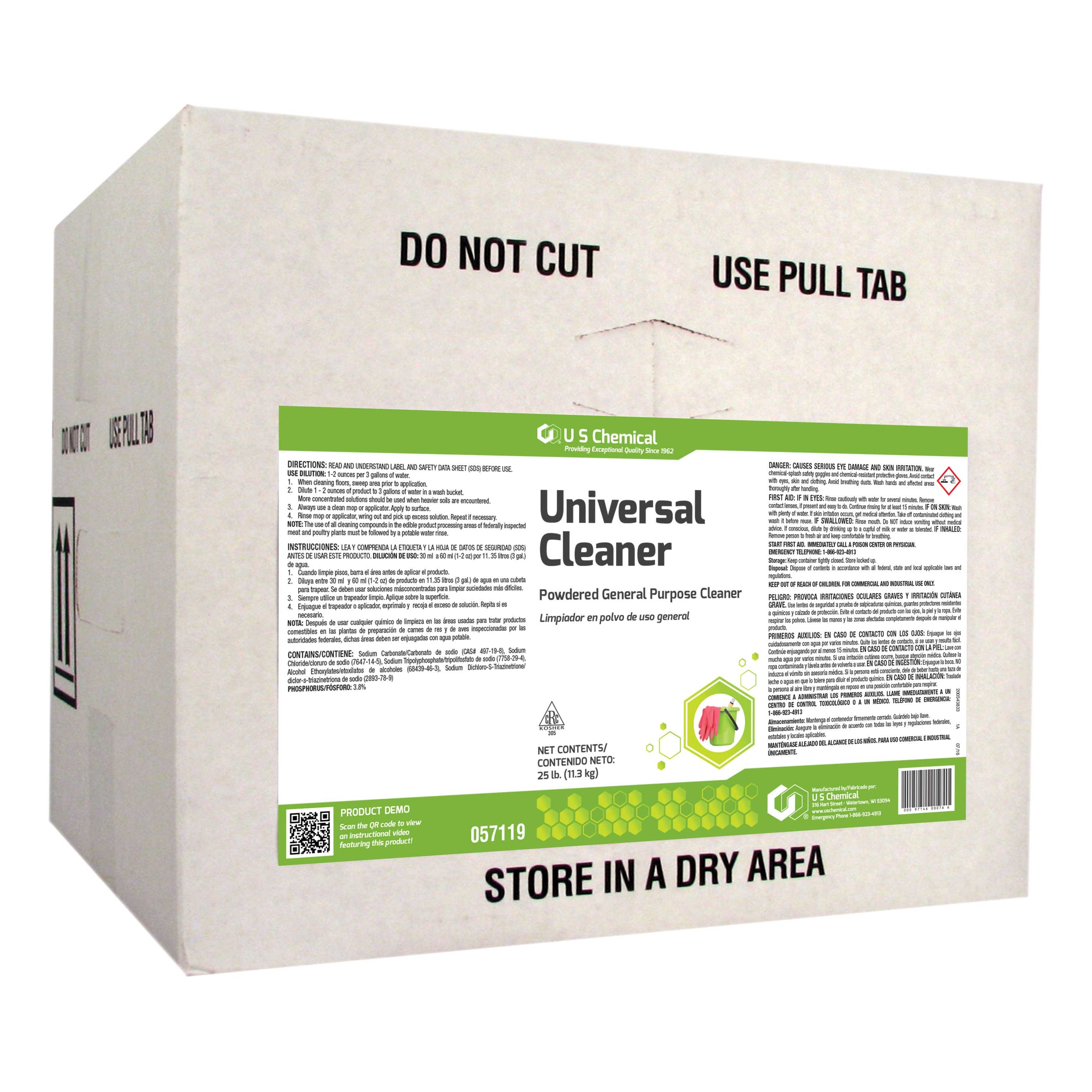 US Chemical Universal General Purpose Cleaner Powder, 25 Pound.