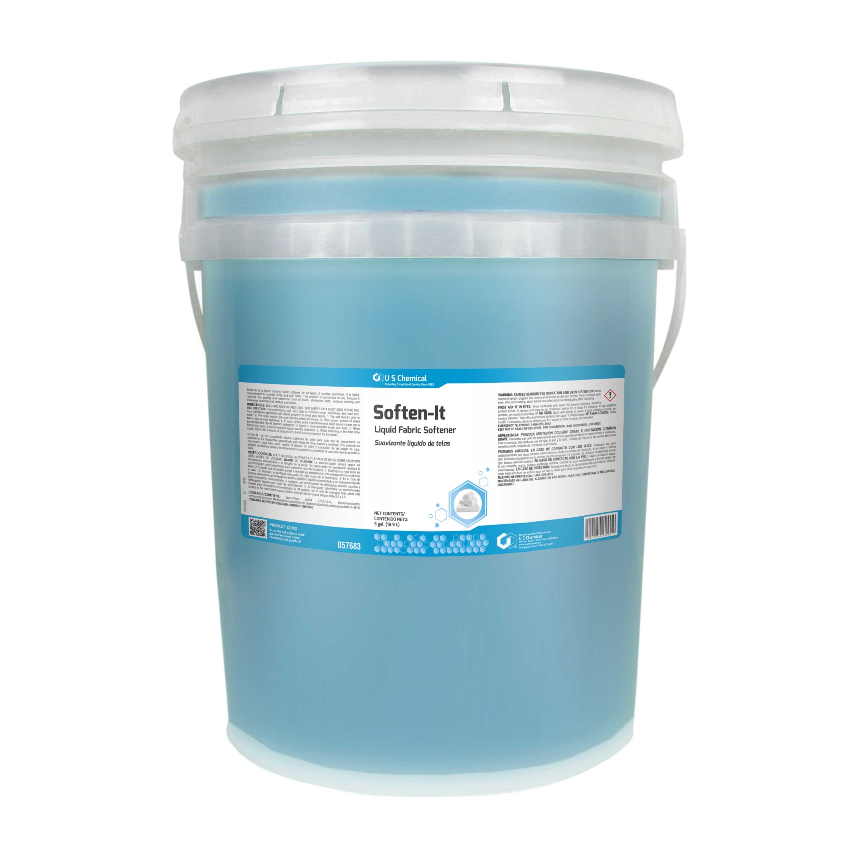 US Chemical Soften-Item Fabric Softener, 5 Gallon.