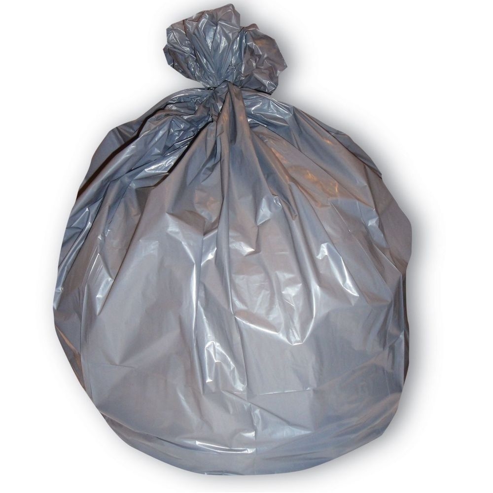 Heritage 50 x 48 inch LLDPE Gray 1.60 Mil Flat Pack Can Liner, 65 Gallon Capacity -- 100 per case.