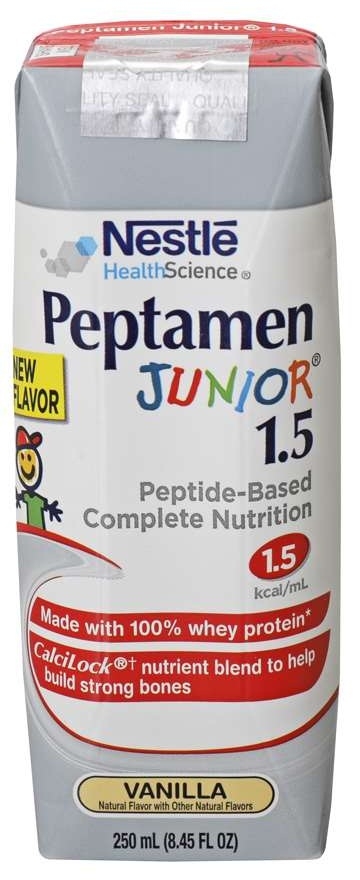 Nestle Peptamen Junior 1.5 Vanilla Tube Feeding Formula Food, 8.45 Fluid Ounce -- 24 per case
