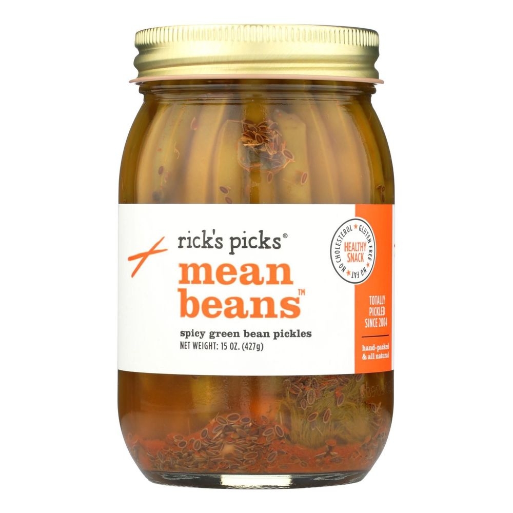 Ricks Picks Mean Beans Spicy Green Bean Pickles, 19 Ounce -- 6 per case