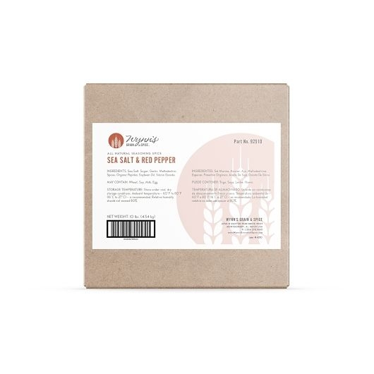Wynns Grain and Spice All Natural Sea Salt and Red Pepper, 10 Pound