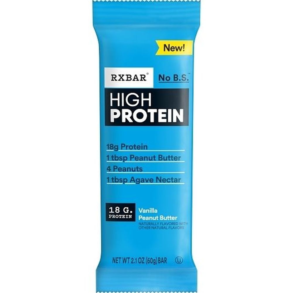 Rxbar Peanut Butter Vanilla High Protein Bar, 2.1 Ounce -- 72 per case