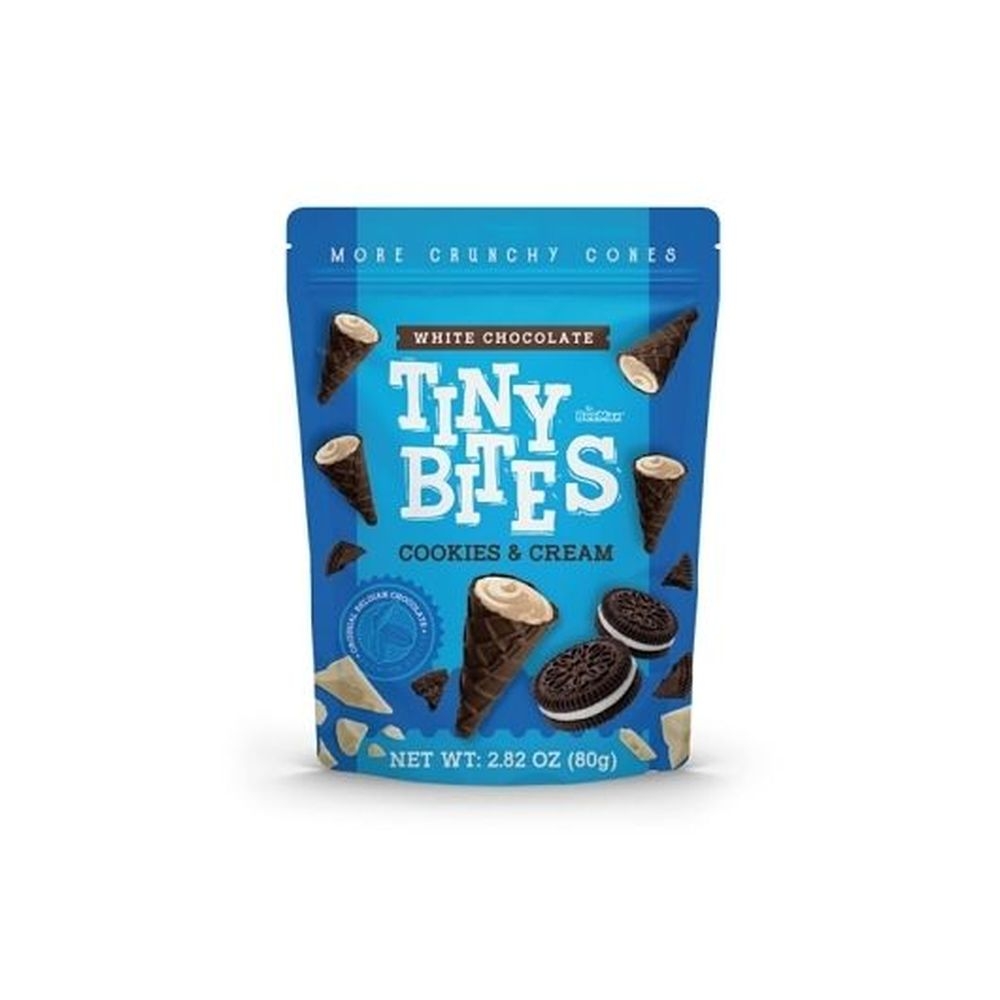 Hilco White Chocolate with Cookies and Cream Tiny Waffle Bites, 2.82 Ounce Peg Bag -- 12 per case