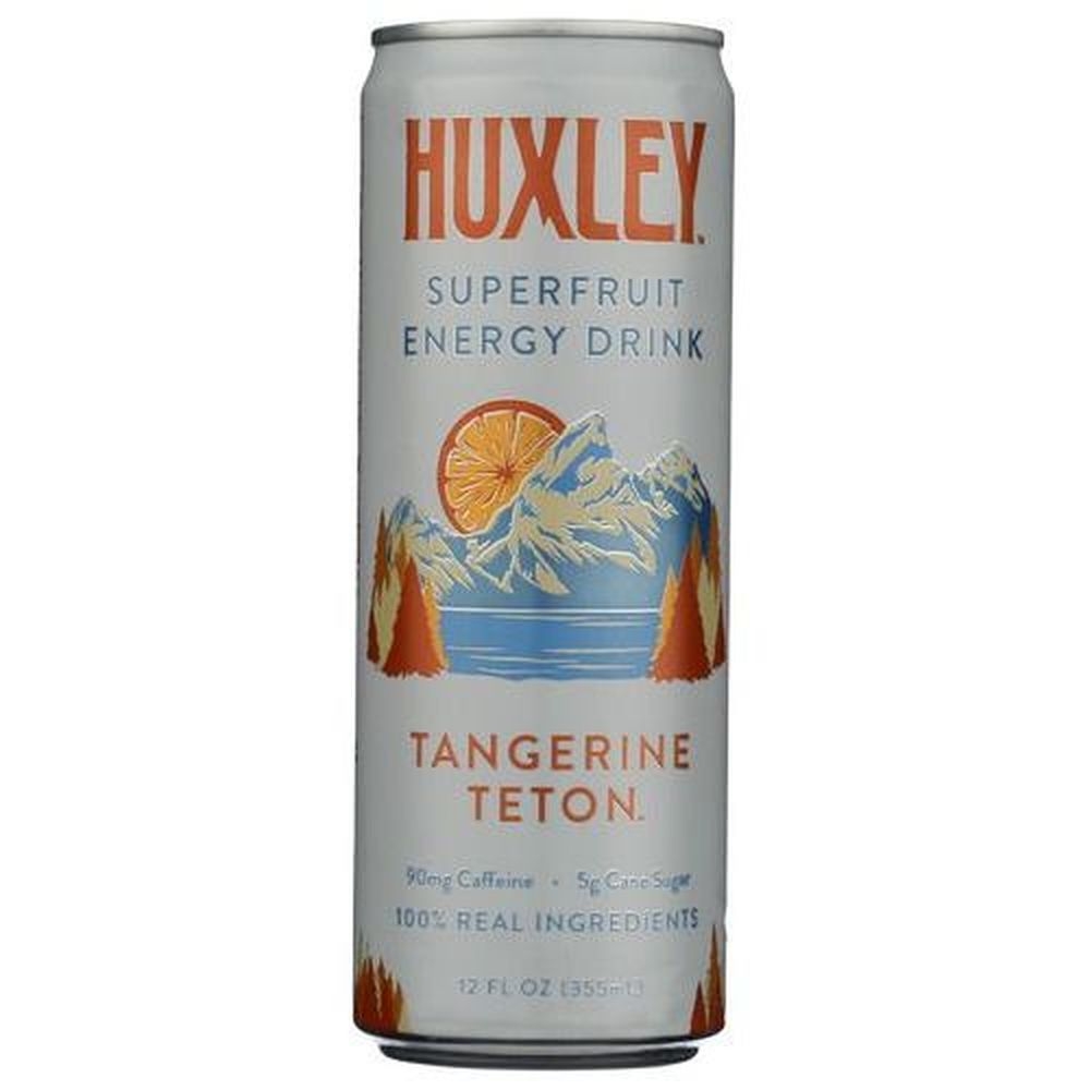 Huxley Tangerine Teton Superfruit Energy Drink, 12 Fluid Ounce -- 12 per case