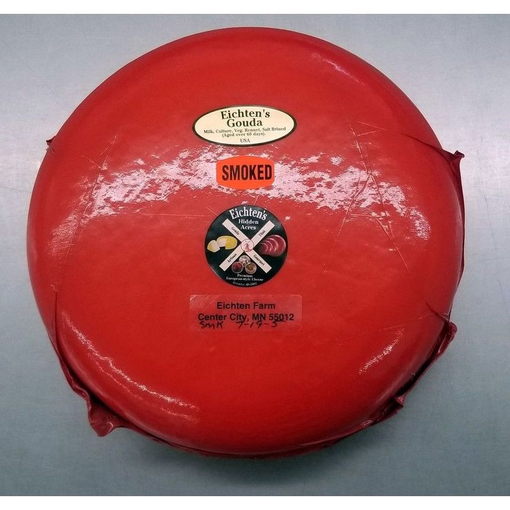 Eichtens Smoked Gouda Wheel Cheese, 10 Pound