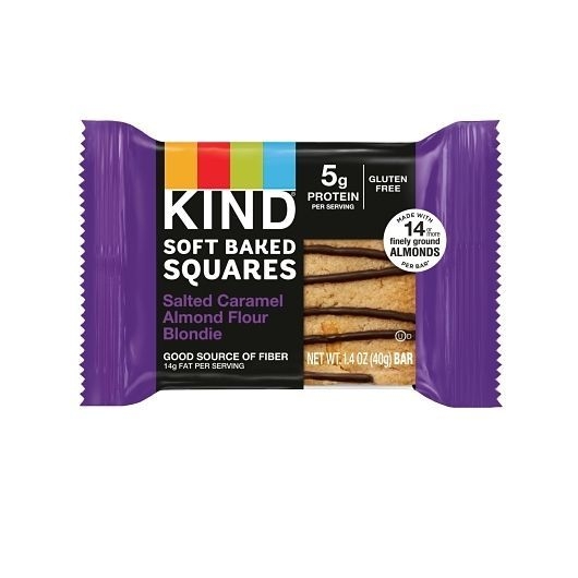 Kind Soft Baked Squares Salted Caramel Almond Flour Blondie Bar, 1.4 Ounce -- 48 per case