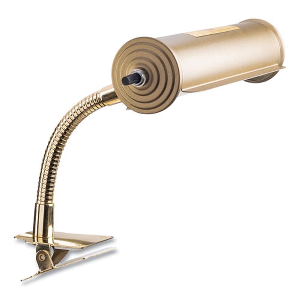 Oklahoma Sound Gooseneck Gold Brass Reading Light, 10 inch Height