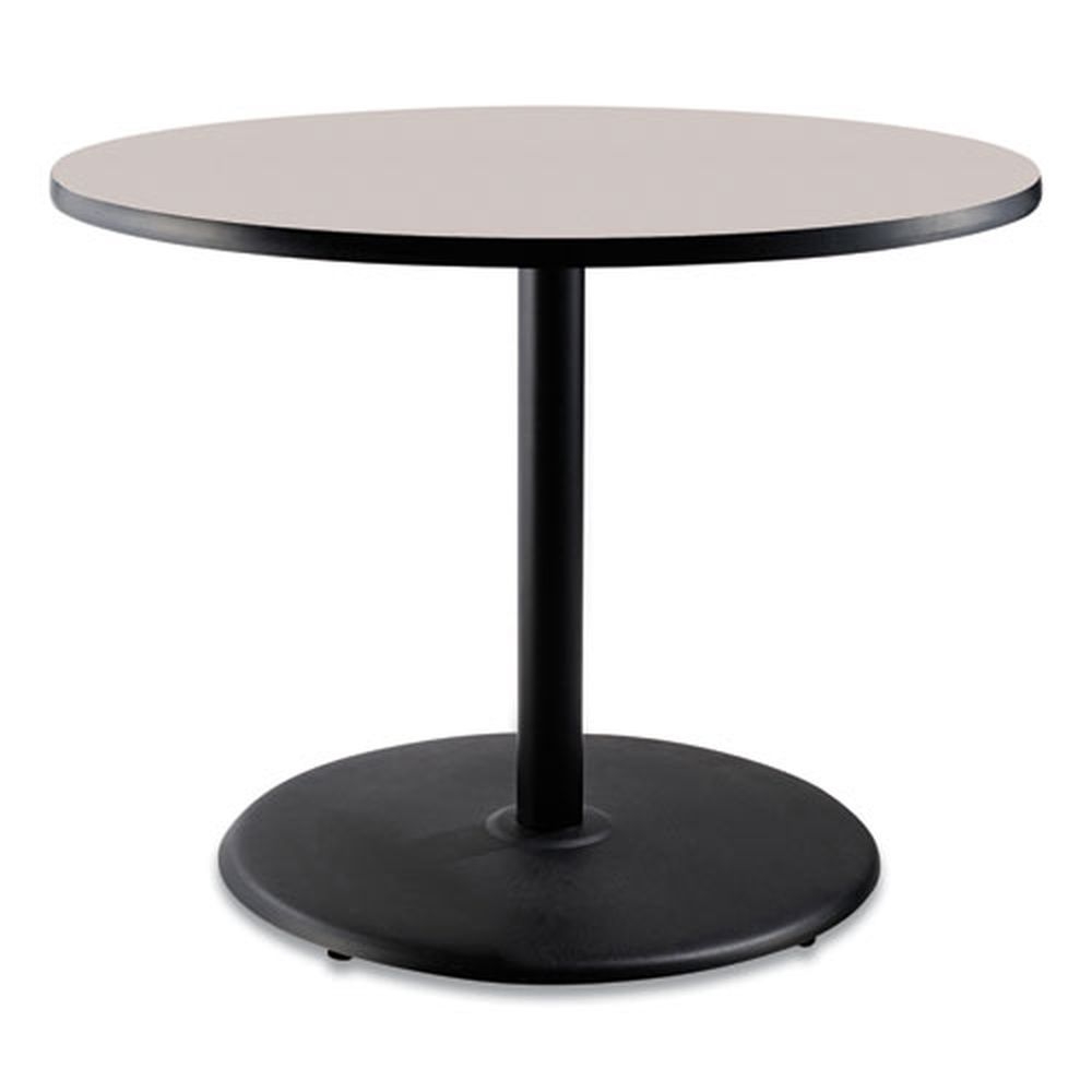NPS Round Gray Nebula Top and Black Base Cafe Table, 36 inch Diameter x 30 inch Height