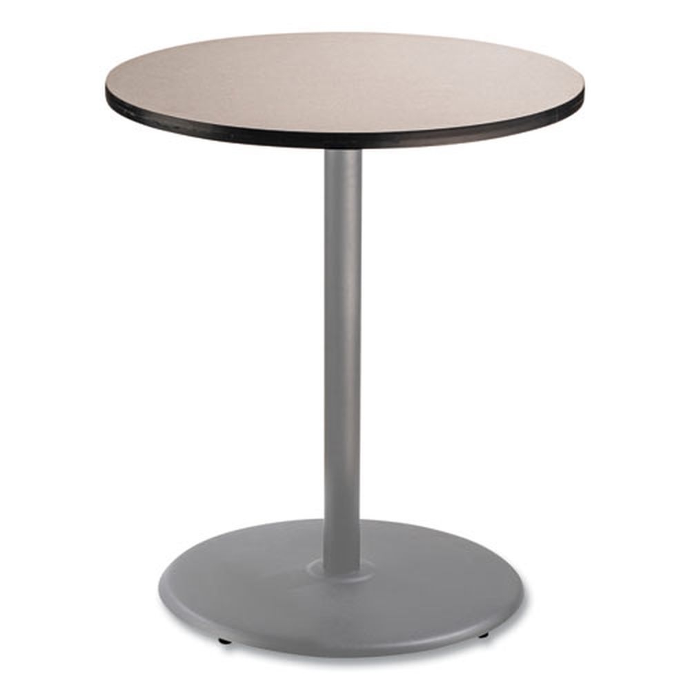 NPS Round Gray Nebula Top and Gray Base Cafe Table, 36 inch Diameter x 42 inch Height