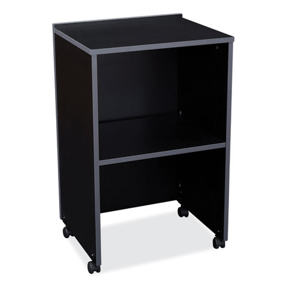 Oklahoma Sound Black AV Cart/Lectern Base, 21.12 x 17.5 x 33.75 inch