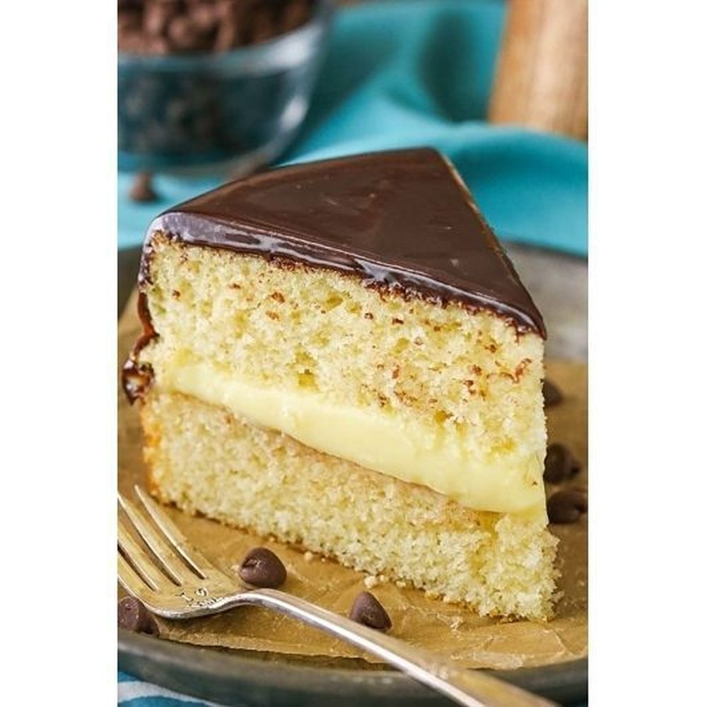 Mikes Pies Boston Cream Pie Cut, 10 inch -- 2 per case
