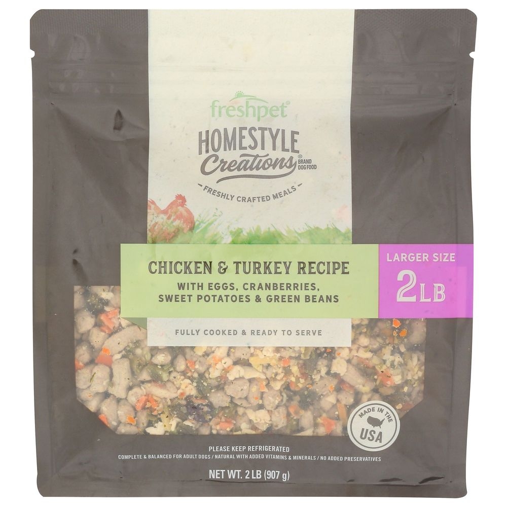 Homestyle Creations Chicken Turkey Dog Food, 2 Pound -- 4 per case
