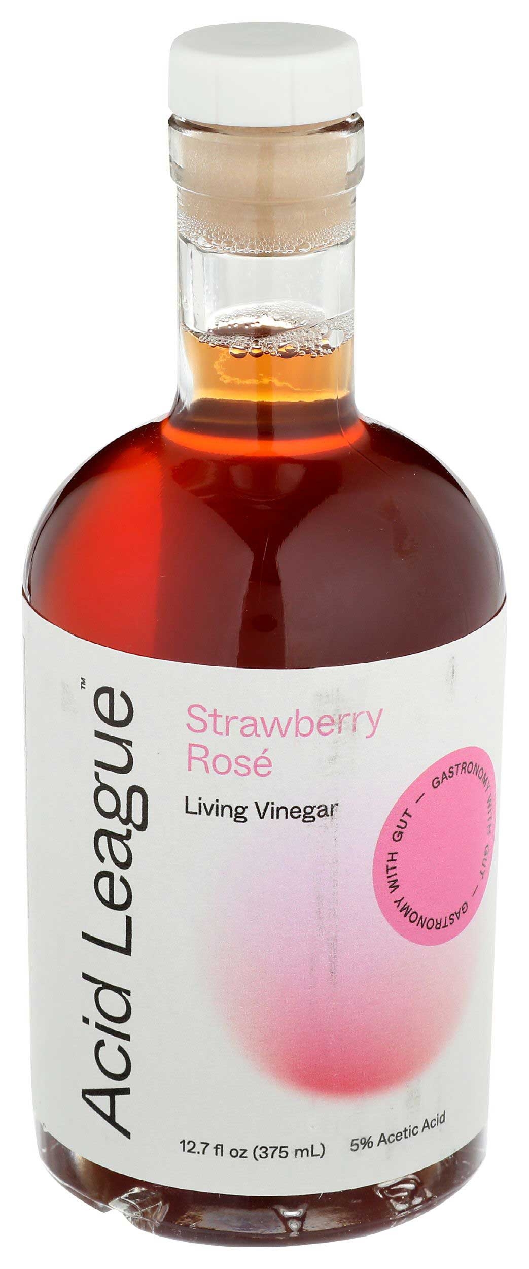 Acid League Strawberry Rose Living Vinegar, 12.7 Fluid Ounce -- 6 per case