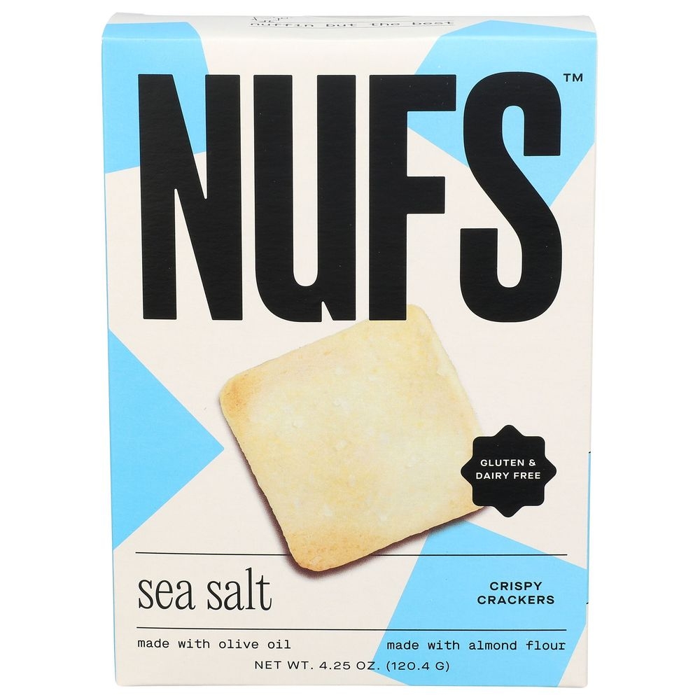 Nufs Sea Salt Crispy Crackers, 4.25 Ounce -- 6 per case