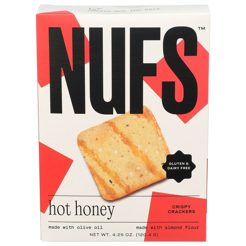 Nufs Hot Honey Crispy Crackers, 4.25 Ounce -- 6 per case