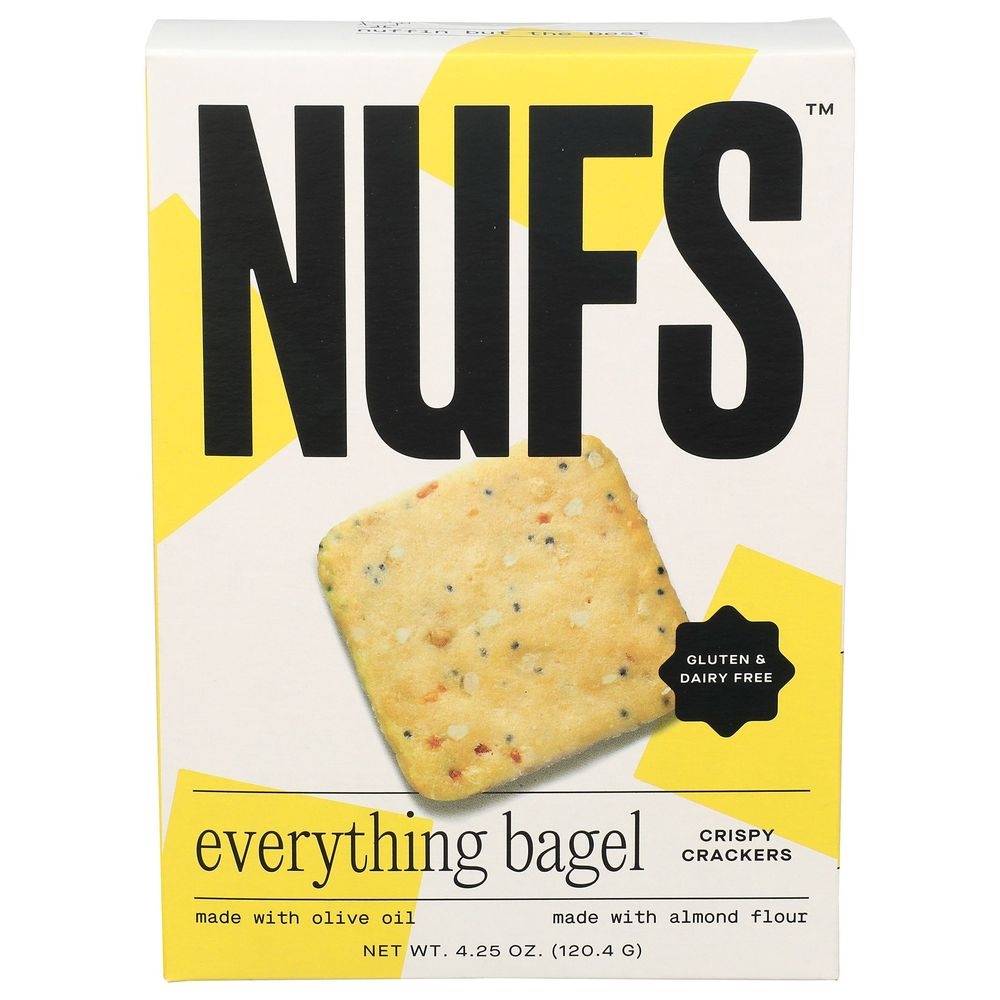 Nufs Everything Bagel Crispy Crackers, 4.25 Ounce -- 6 per case