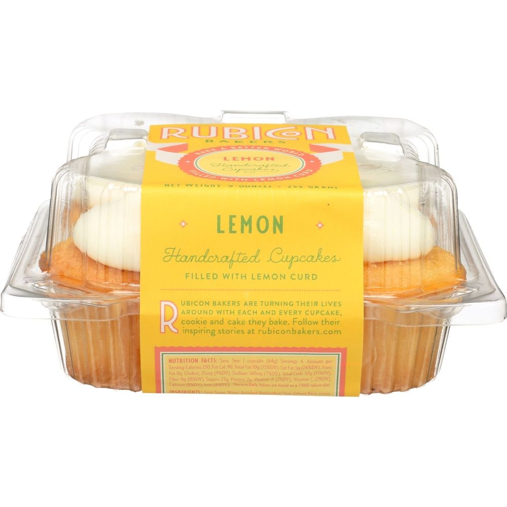 Rubicon Handcrafted Cupcakes Filled with Lemon Curd, 10 Ounce -- 12 per case