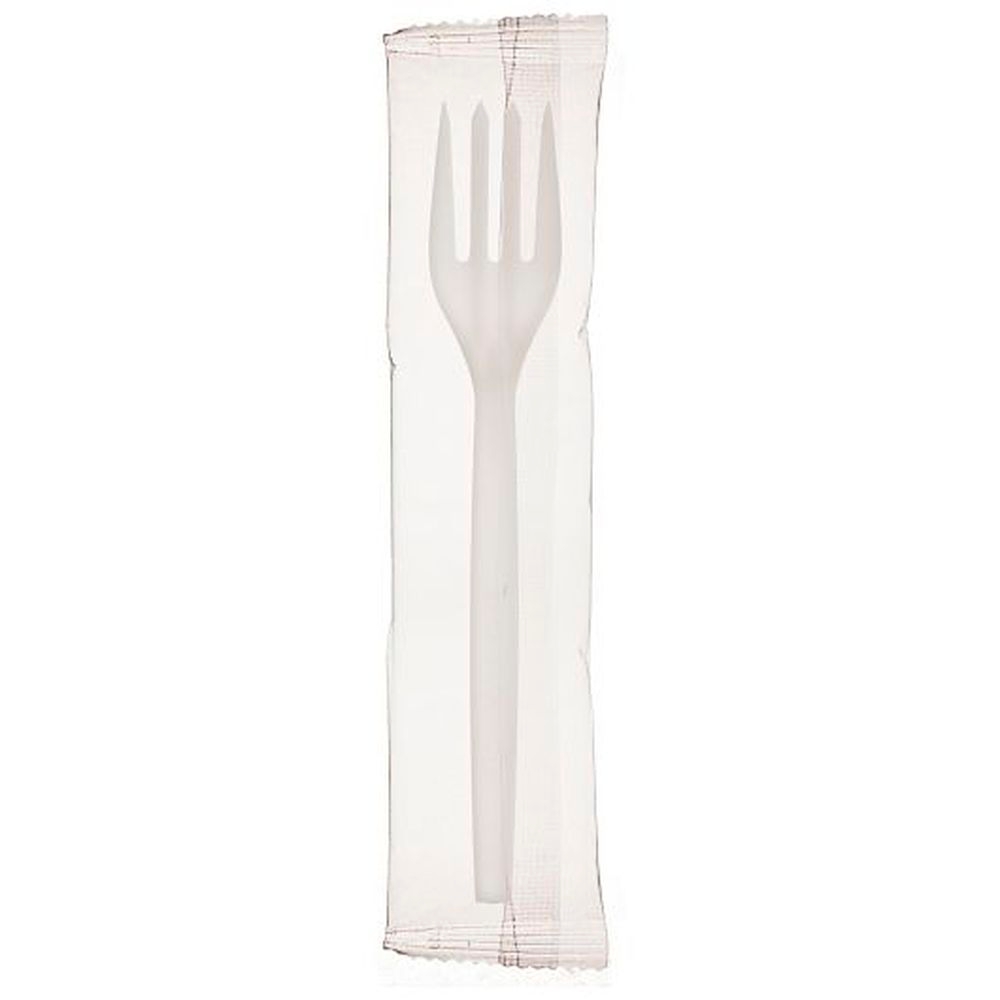 Ecosense 7 inch Individually Wrapped White PSM Fork, 750 count
