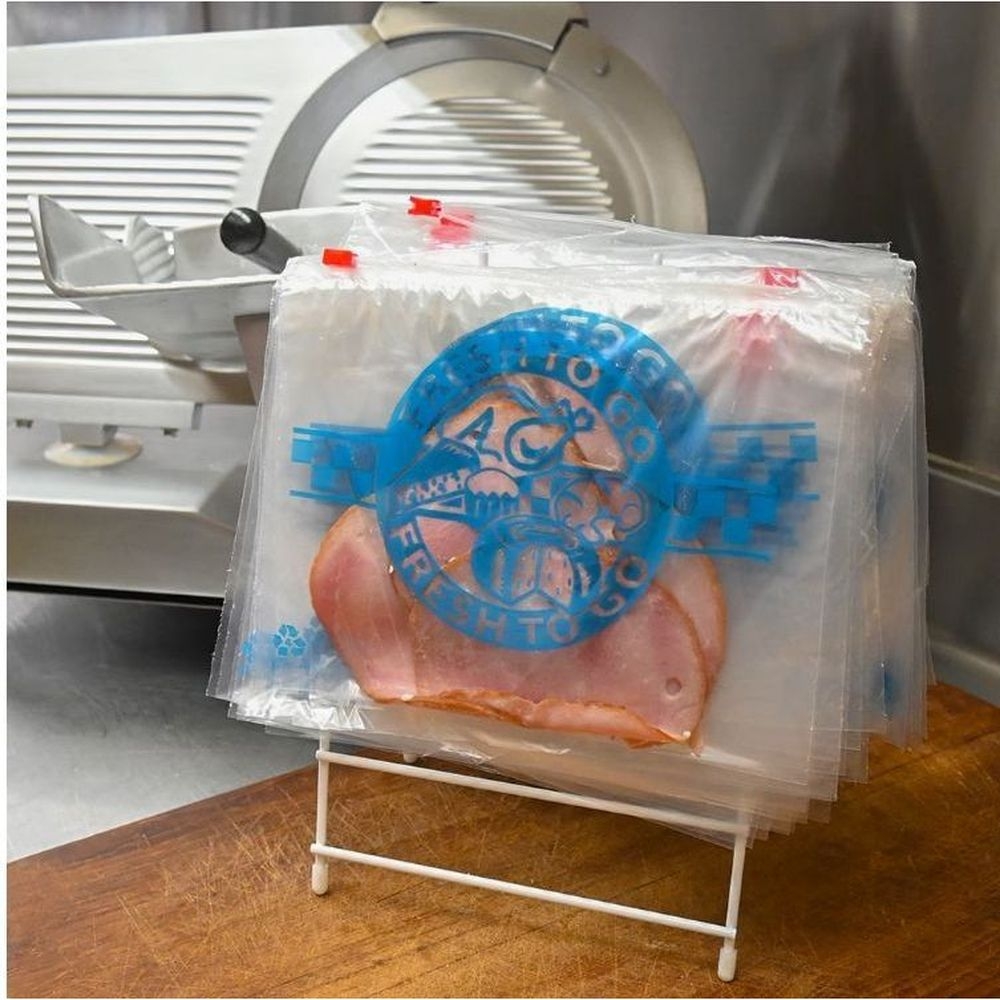 Elkay Plastics Fresh to Go Print 1.5 mil LDPE Slide Seal Saddle Pack Deli Bag, 10 x 8 inch -- 1000 per case.