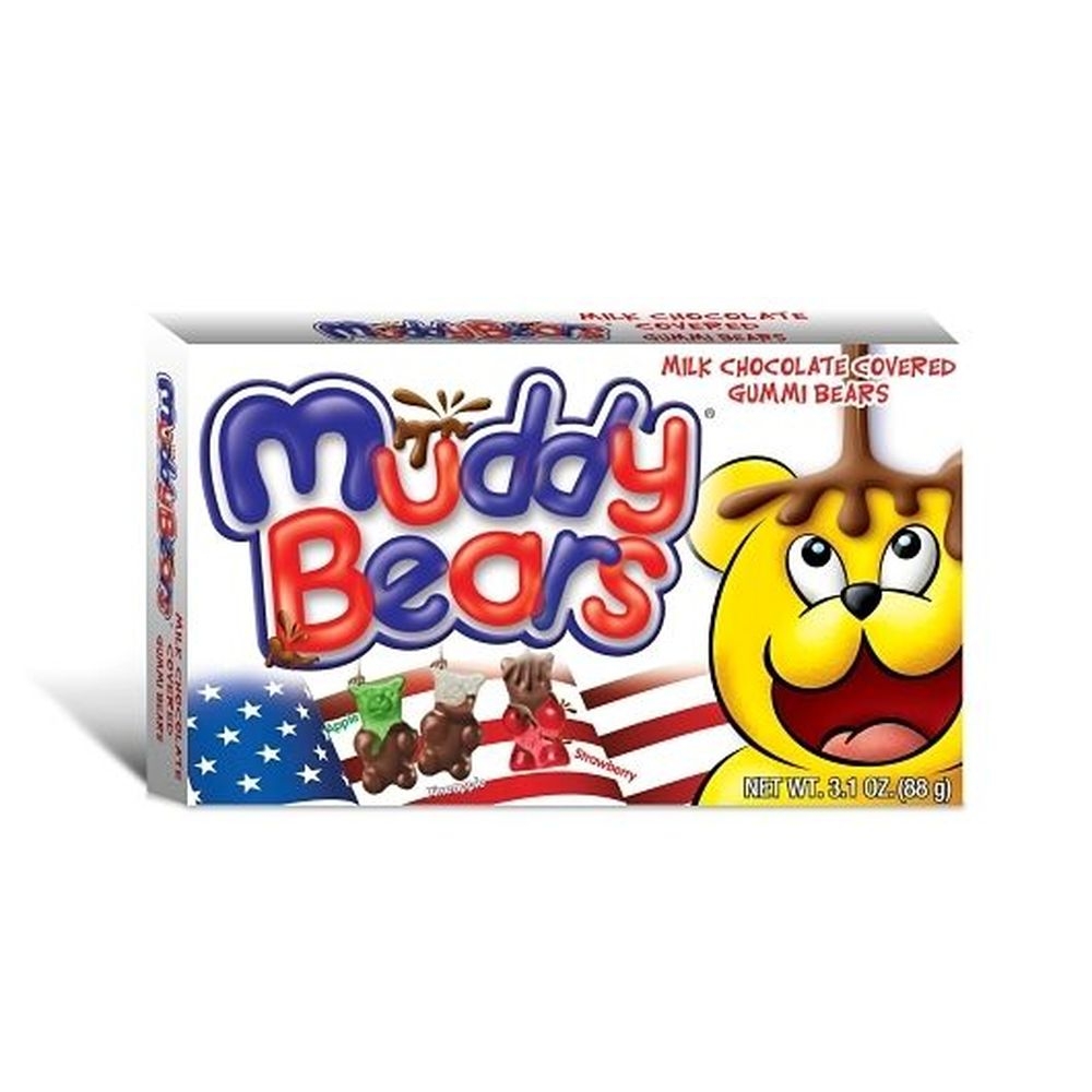Muddy Bears Milk Chocolate Covered Gummi Bears, 3.1 Ounce - 12 per case
