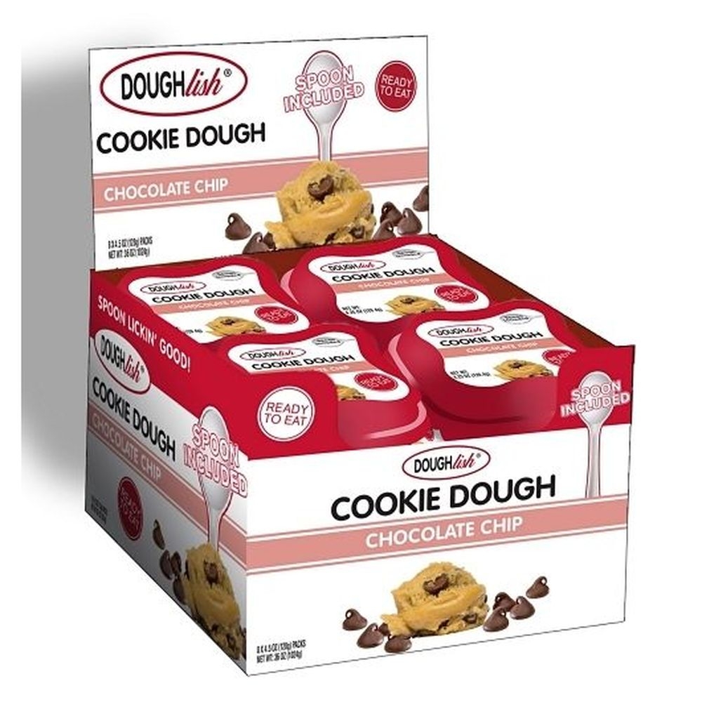 Doughlish Chocolate Chip Edible Cookie Dough, 4.5 Ounce -- 32 per case
