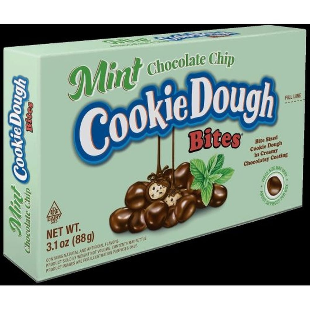 Cookie Dough Bites Mint Chocolate Chip Bites, 3.1 Ounce - 12 per case