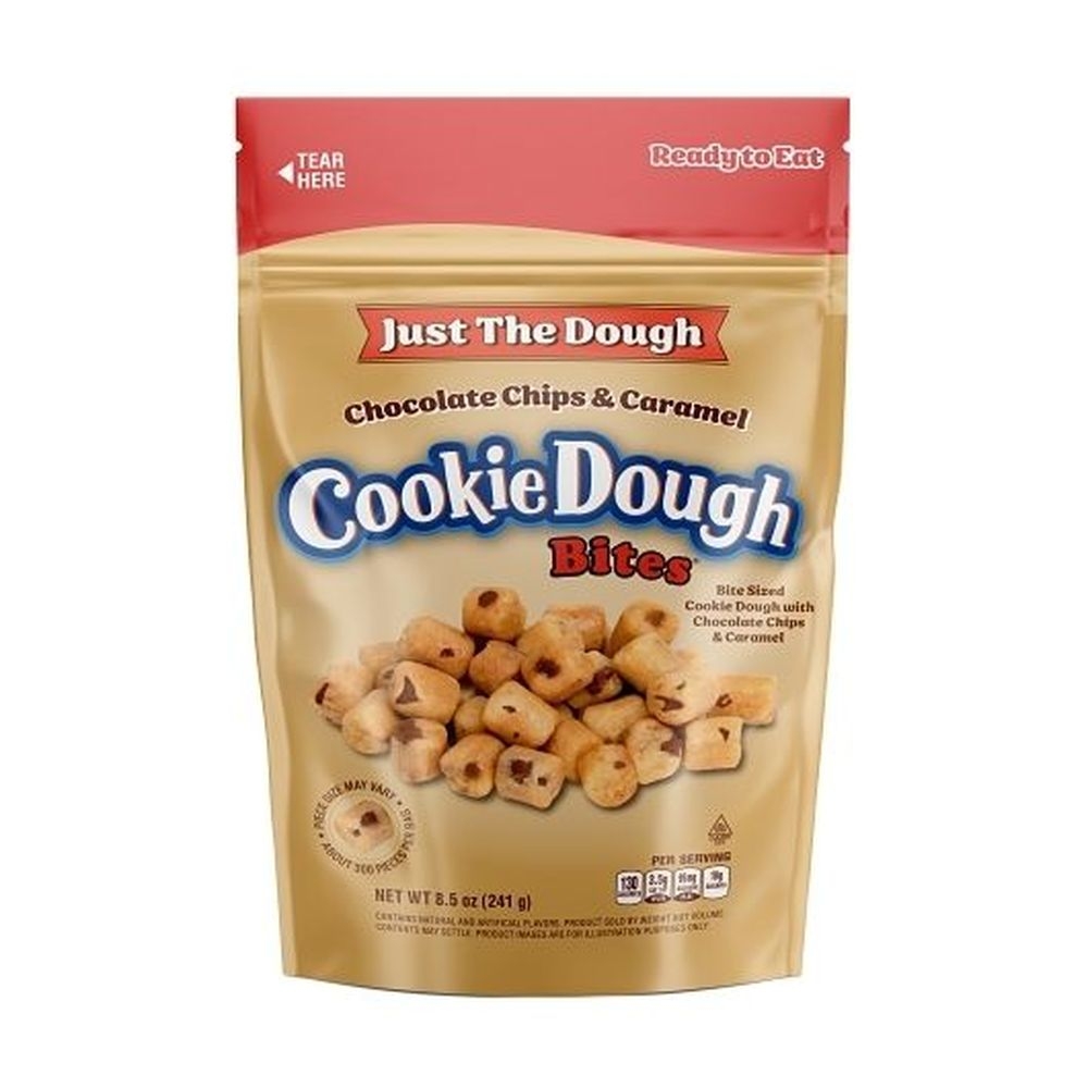 Cookie Dough Bites Just The Dough Chocolate Chip and Caramel Cookie Dough Bites, 8.5 Ounce - 10 per case