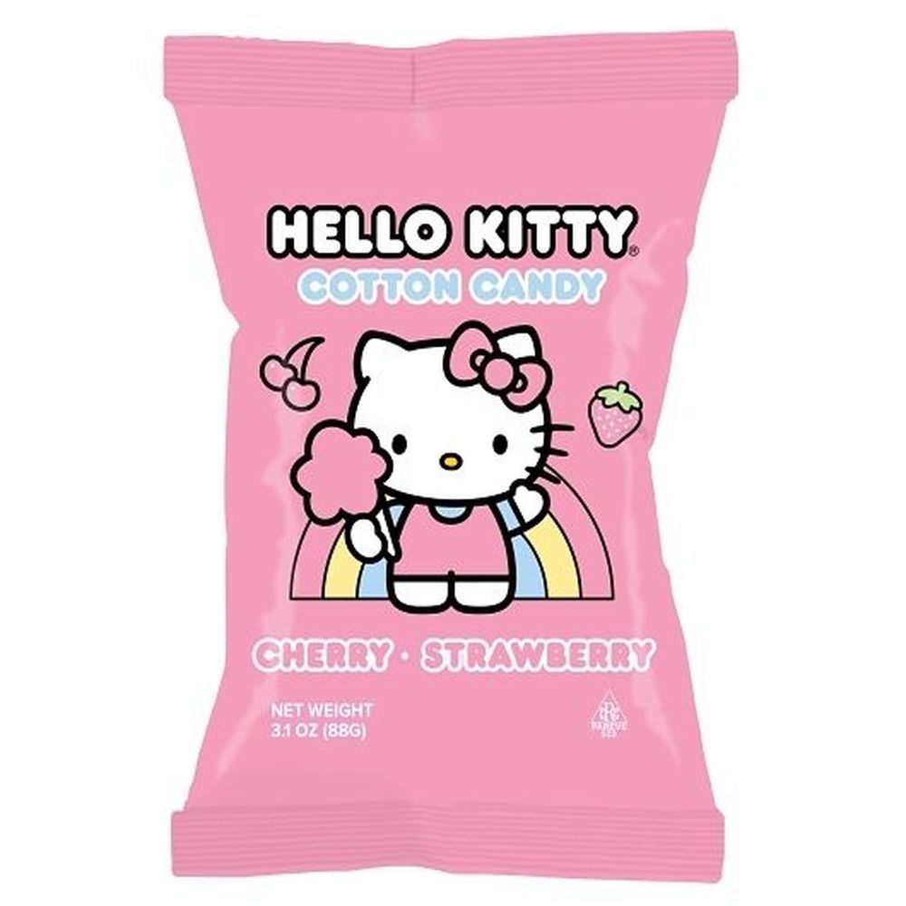 Hello Kitty Cherry Strawberry Cotton Candy, 3.1 Ounce -- 12 per case