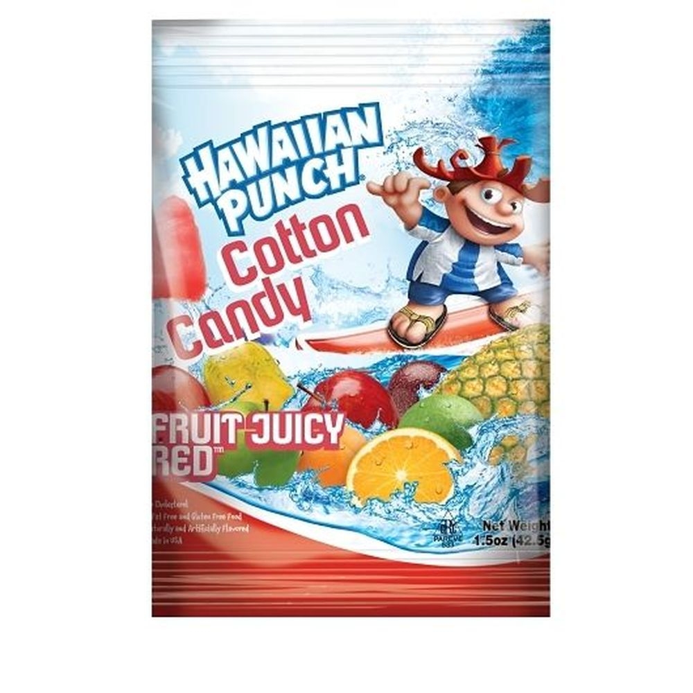 Hawaiian Punch Fruit Juicy Red Cotton Candy, 1.5 Ounce - 12 per case