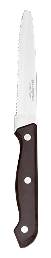 World Tableware Inc Round Tip Steak Knife with Black Bakelite Handle -- 12 per case.