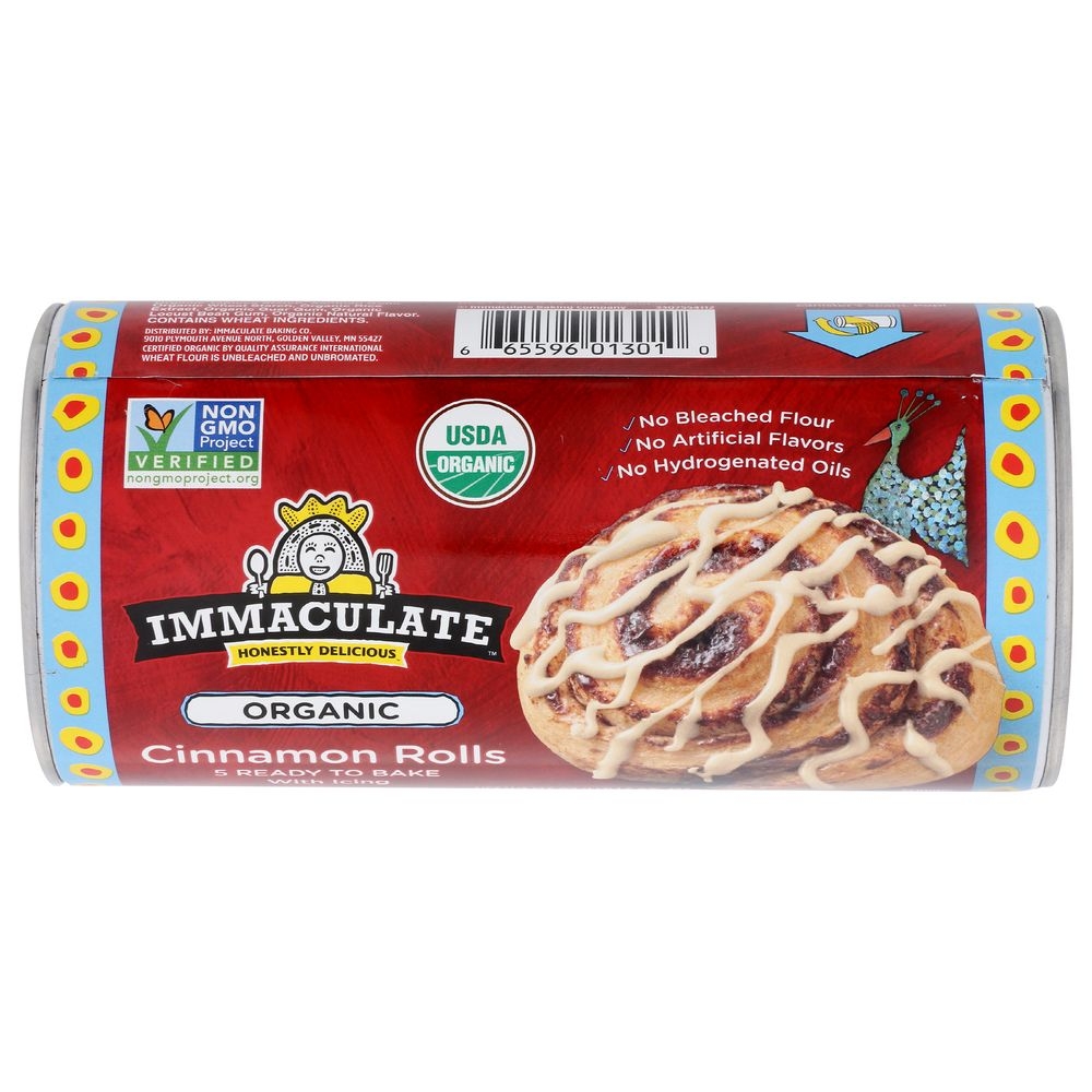 Immaculate Organic Cinnamon Roll Dough with Icing, 17.5 Ounce -- 12 per case