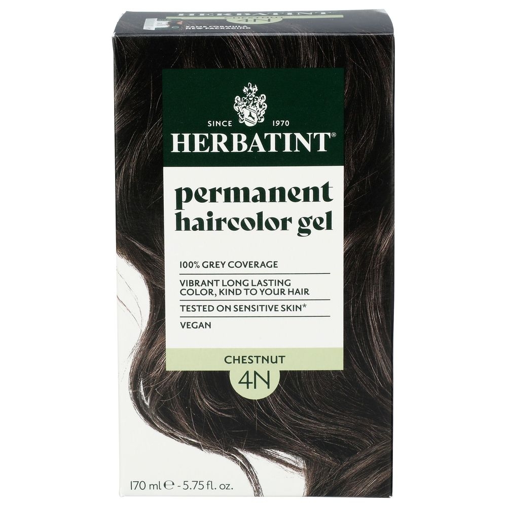 Herbatint 4N Chestnut Permanent Haircolour Gel, 5.75 Fluid Ounce