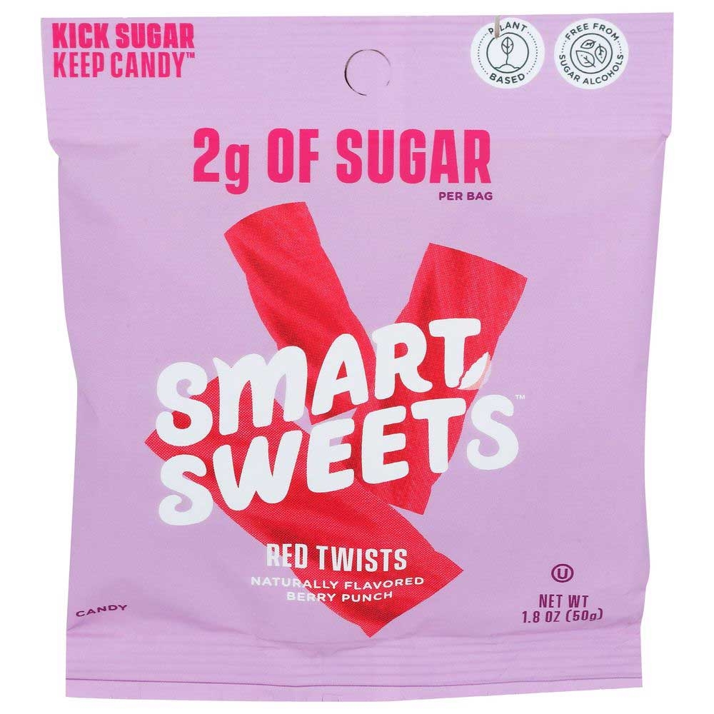 Smartsweets Berry Punch Red Twists, 1.8 Ounce -- 12 per case