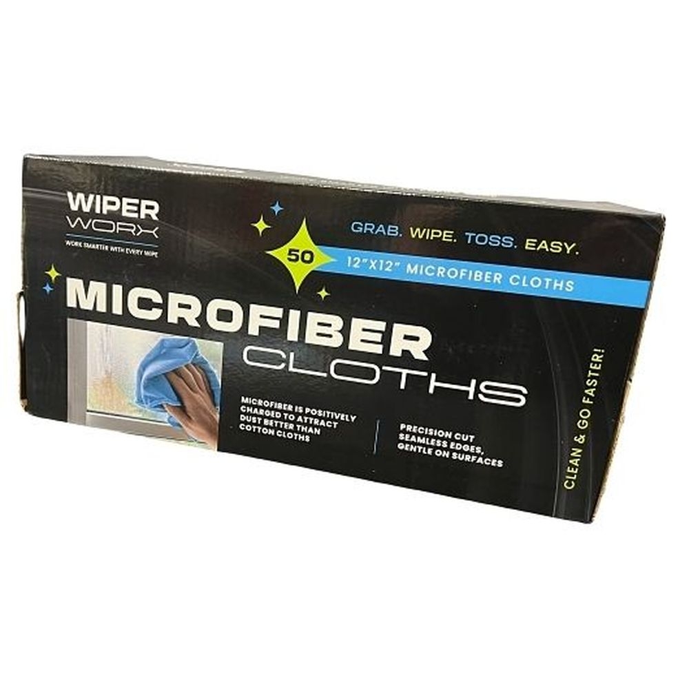 CTC Blue 12 x 12 inch Pop Up Microfiber Cloth, 50 count - 8 per case