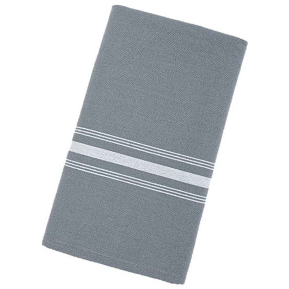 CTC Dark Grey Blue Stripe Bistro Napkins, 12 count - 25 per case