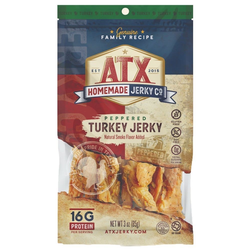 ATX Peppered Turkey Homemade Jerky, 3 Ounce
