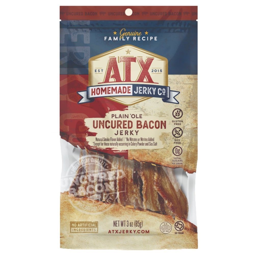 ATX Plain Ole Bacon Homemade Jerky, 3 Ounce