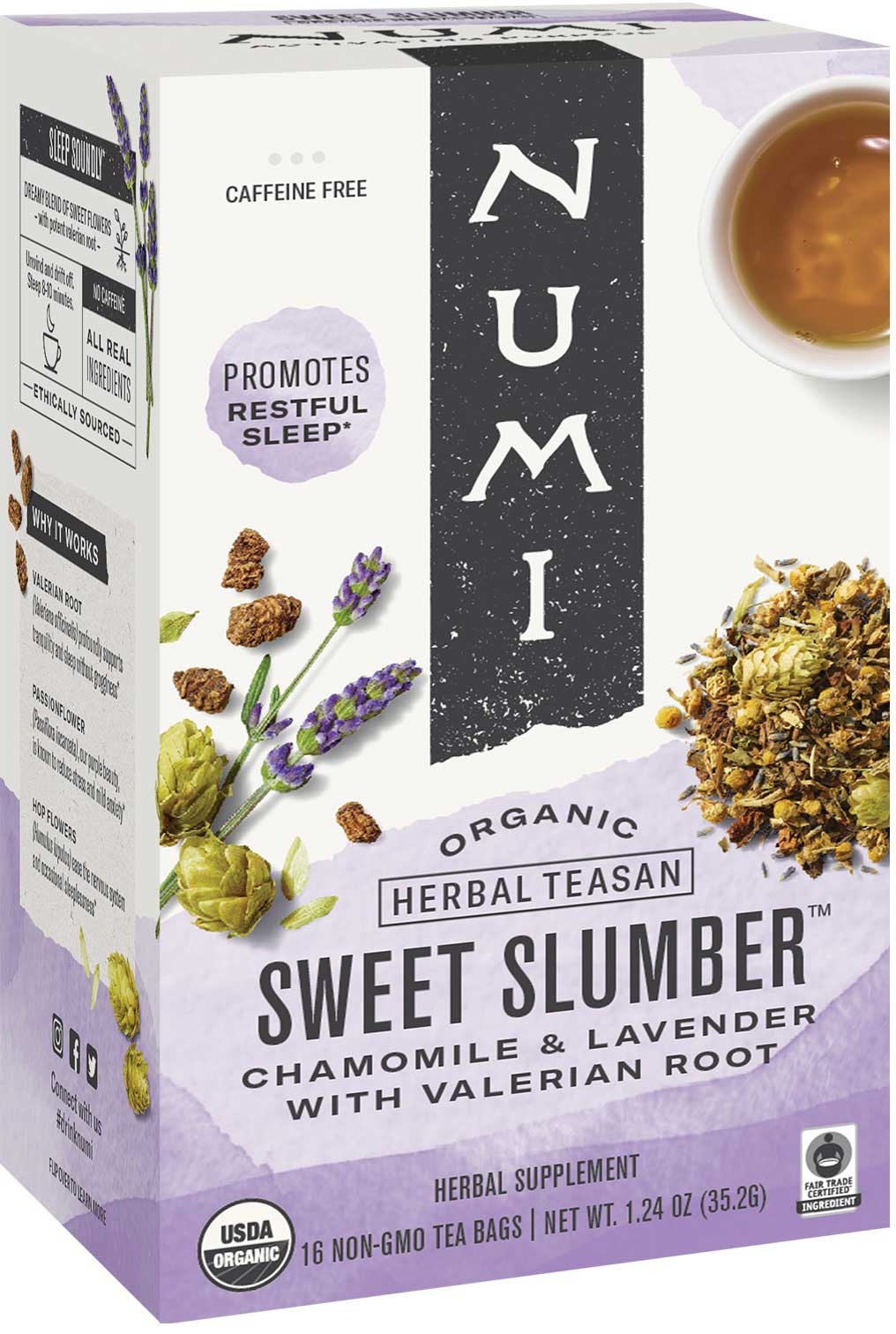 Numi Organic Tea Sweet Slumber Herbal Teasan -- 6 per case