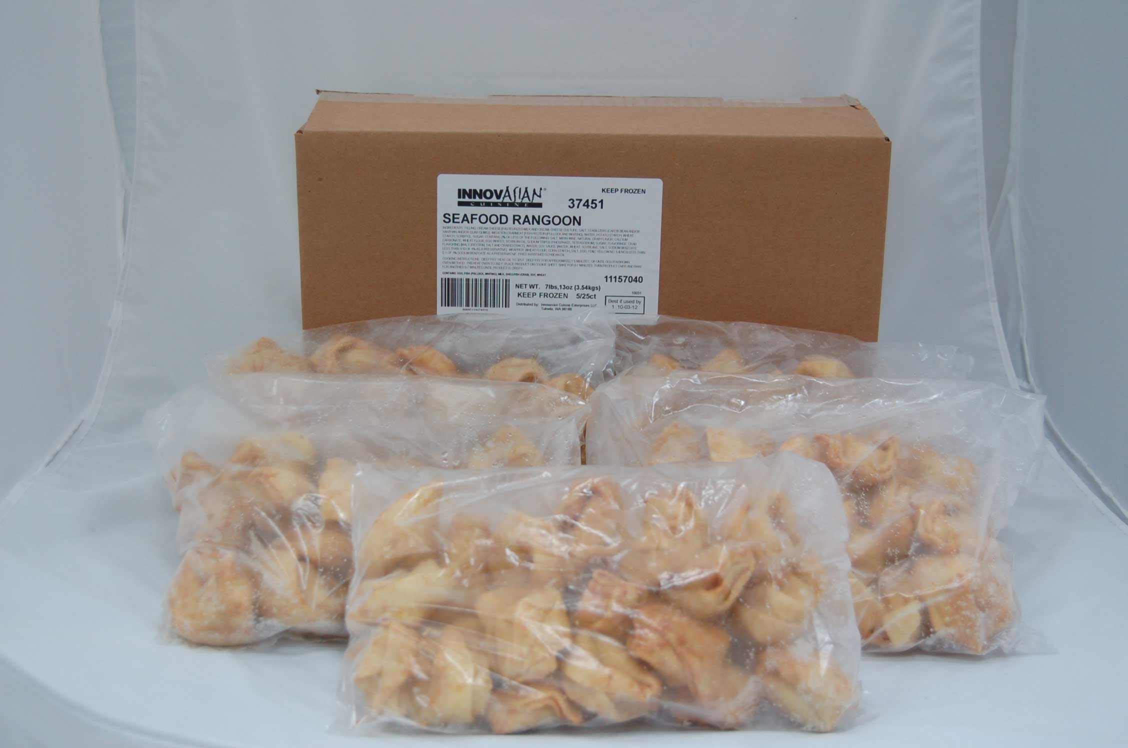 Innovasian Cuisine Seafood Rangoon Appetizer, 25 count per pack -- 5 per case.