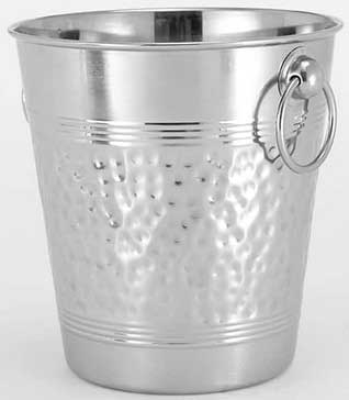 American Metalcraft Stainless Steel Hammered Wine Bucket, 9 3⁄8 x 8 x 8 3⁄8 inch