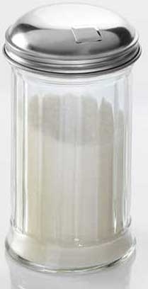 American Metalcraft Glass Complete Sugar Shaker, 12 Ounce
