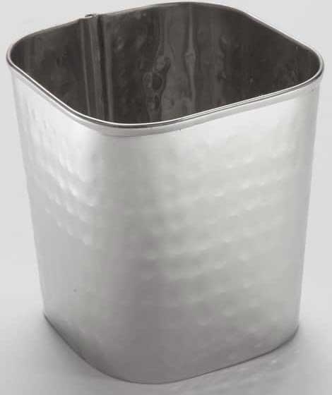 American Metalcraft Stainless Steel Square Hammered Fry Cup, 28 Ounce