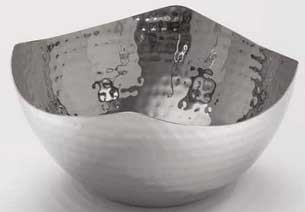 American Metalcraft Squound Stainless Steel Hammered Bowl, 40 Ounce