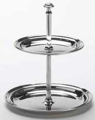 American Metalcraft Stainless Steel Two Tier Stand, 7 inch Dia